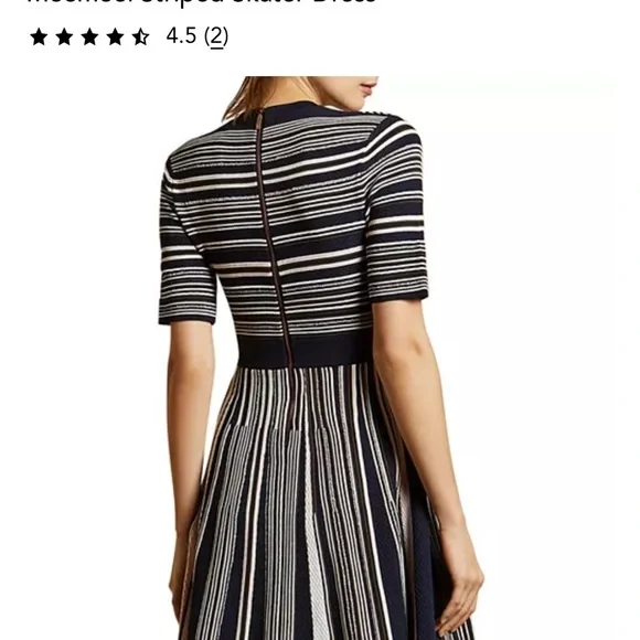 Ted Baker London Striped Dress Skater Dress - Picture 3 of 10